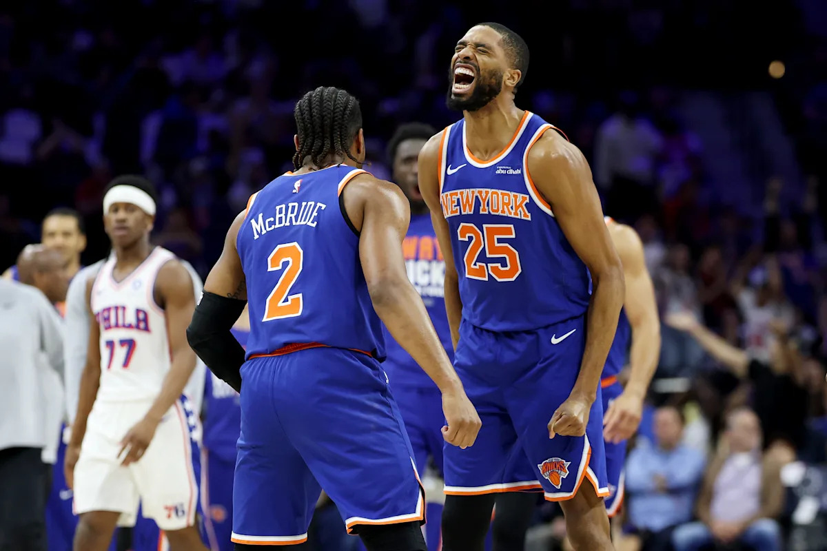 Knicks torch 76ers with record-tying effort from 3 -- and complete a dominant sweep hits headlines