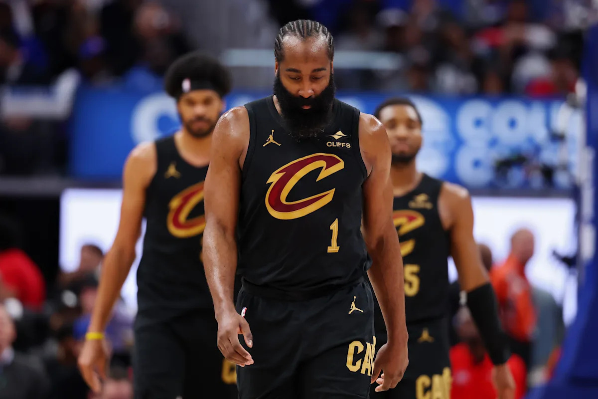 James Harden's struggles continue in Cavs' Game 2 loss to Pistons making waves